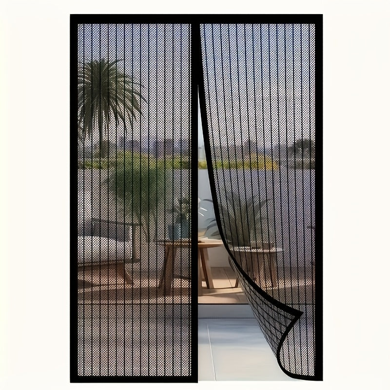 Automatic Magnetic Mesh Door Screen-Insect And Mosquito Protection, Magnetic Closure, Easy Installation, Pet-Friendly Insect Barrier, Breathable Soft Screen Curtain, Magnetic Screen Door for Bedroom, Kitchen, Living Room, Dining Area, And Balcony