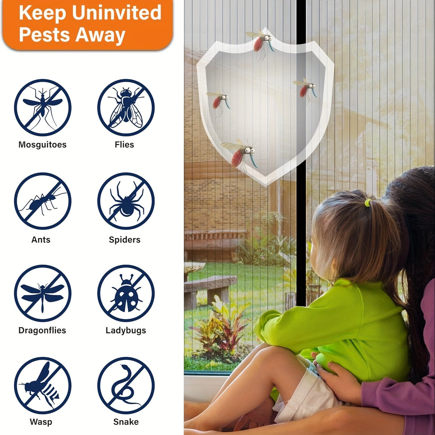 Automatic Magnetic Mesh Door Screen-Insect And Mosquito Protection, Magnetic Closure, Easy Installation, Pet-Friendly Insect Barrier, Breathable Soft Screen Curtain, Magnetic Screen Door for Bedroom, Kitchen, Living Room, Dining Area, And Balcony